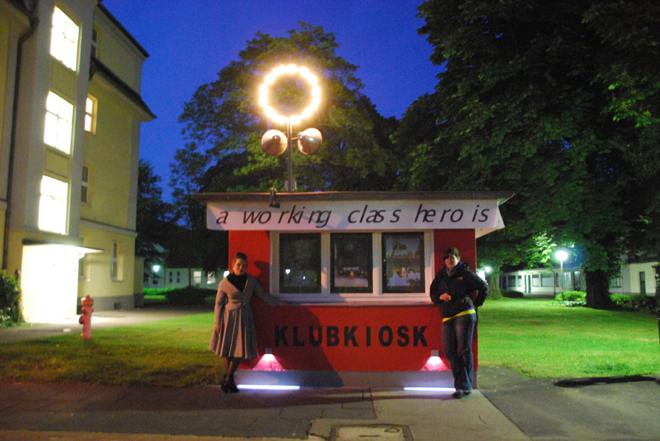 KLUBKIOSK, 2010 * site-specific installation for public space / Waagehaus der SBK, Cologne (GER) * installation view/outside I Photo: Corinne Schneider