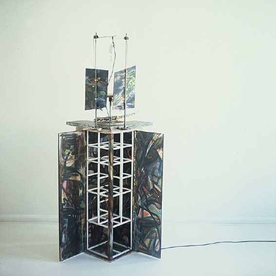 Alligator tabernacle, 1985 * sculpture object, studio installation view 