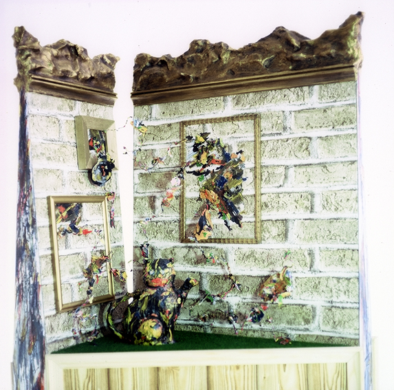 Cat shrine, 1985 * sculpture object, studio installation view (detail)