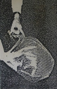 HANDLING OF THE BAG #3, 1989-2005 / 100 x 155 cm, handmade photographic print on photo canvas 